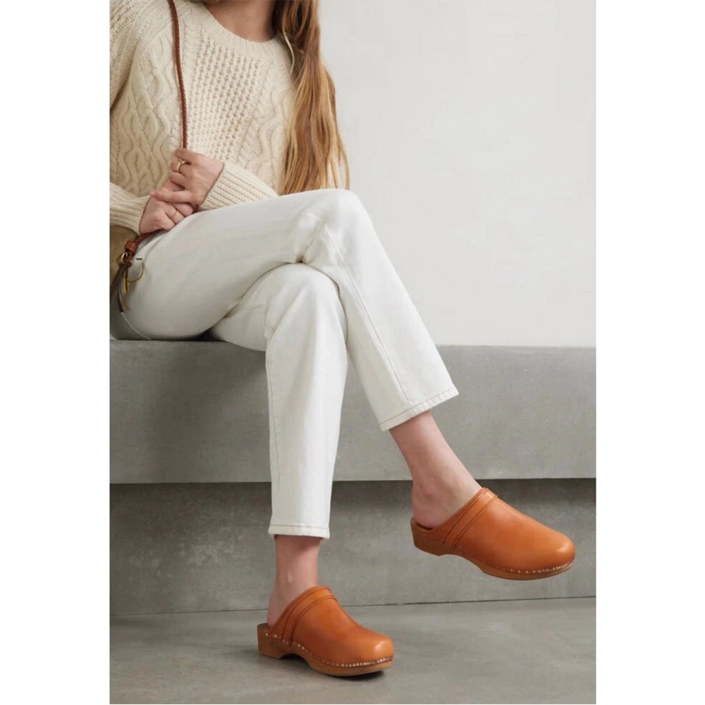 Women's Tan Clogs - Picture 2 of 7